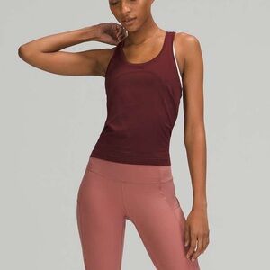 Lululemon Swiftly Racerback Tank in Red Merlot FULL LENGTH